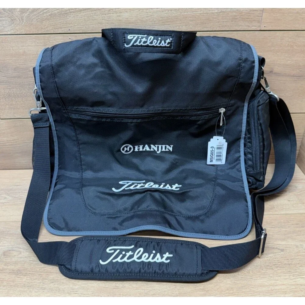 Titleist Messenger Bag NWT Black/Gray Hanjin Logo Golf MSG05-3